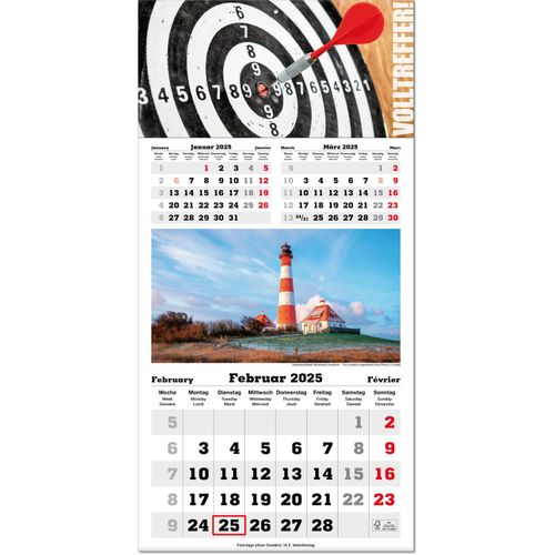 Drei-Monats-Kalender "Classic Bildplaner" im Format 30 x 60 cm, Datumsweiser umgelegt (Art.-Nr. CA558082) - Eine tolle Kombi! Im "Classic-Bildplaner...