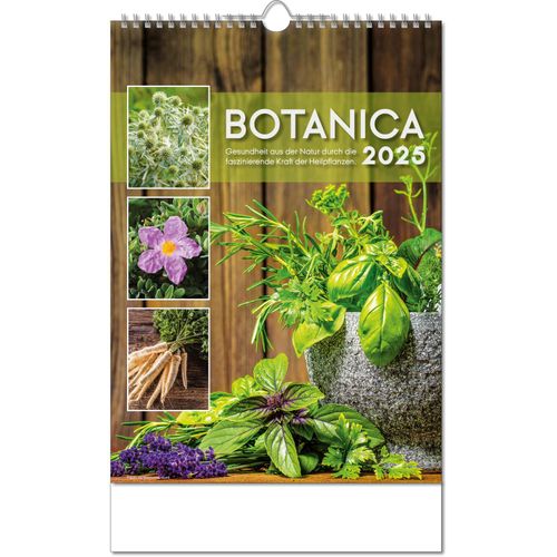 Kalender "Botanica" im Format 24 x 38,5 cm, mit Wire-O Bindung und verlängerter Rückwand (Art.-Nr. CA845116) - Gesundheit aus der Natur durch die...