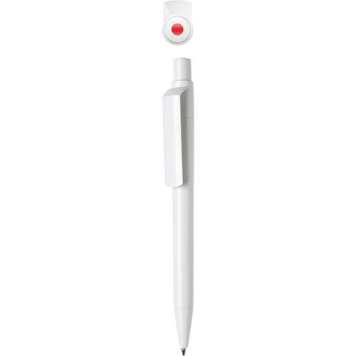 Kugelschreiber 'Dot solid' (Art.-Nr. CA004933) - Druckkugelschreiber mit farbigem Drücke...