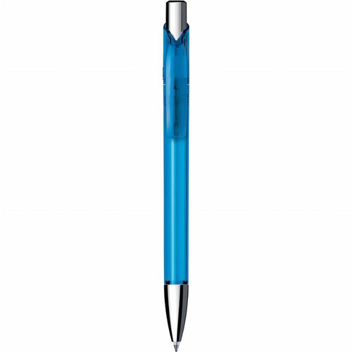 Kugelschreiber 'Jet transparent chrom' (Art.-Nr. CA007010) - Druckkugelschreiber, Schaft und Clip in...