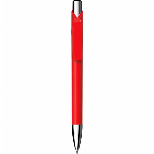 Kugelschreiber 'Jet softtouch chrom' (Art.-Nr. CA049333) - Druckkugelschreiber, Schaft mit gummiert...