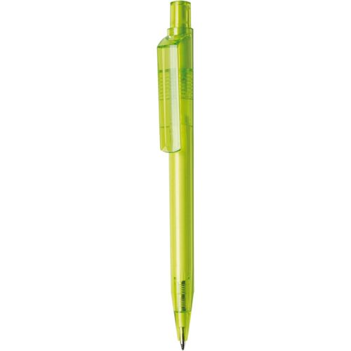 Kugelschreiber 'Dot transparent' (Art.-Nr. CA053463) - Druckkugelschreiber mit farbigem Drücke...