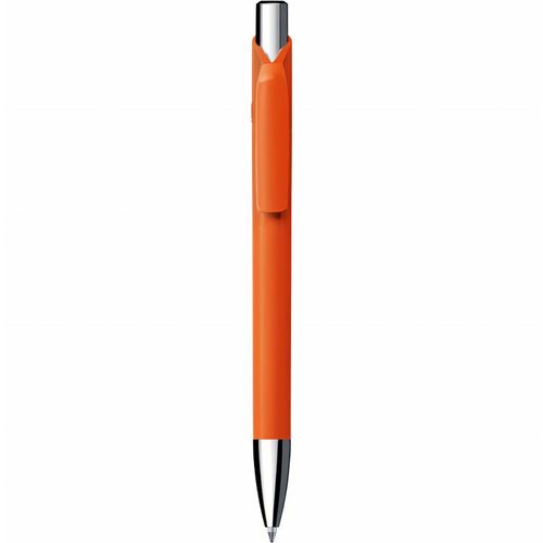 Kugelschreiber 'Jet softtouch chrom' (Art.-Nr. CA067128) - Druckkugelschreiber, Schaft mit gummiert...
