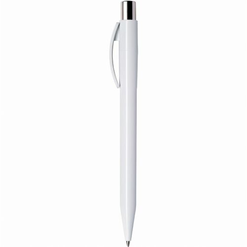 Kugelschreiber 'Pixel uni chrom' (Art.-Nr. CA089486) - Druckkugelschreiber, Schaft und breiter...