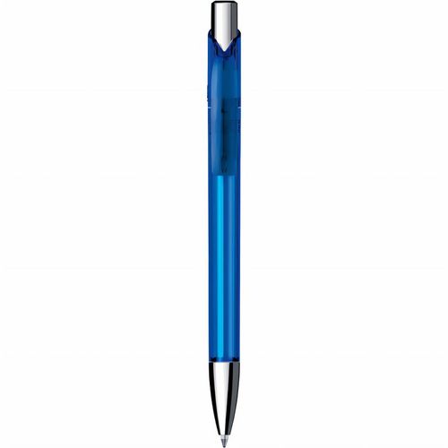 Kugelschreiber 'Jet transparent chrom' (Art.-Nr. CA210768) - Druckkugelschreiber, Schaft und Clip in...