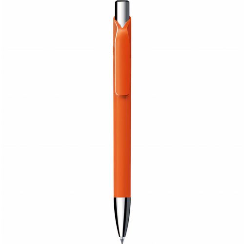 Kugelschreiber 'Jet solid chrom' (Art.-Nr. CA244138) - Druckkugelschreiber, Schaft und Clip in...