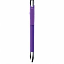 Kugelschreiber 'Jet softtouch chrom' (lila) (Art.-Nr. CA255030)