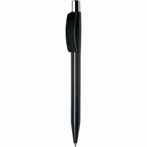 Kugelschreiber 'Pixel uni chrom' (Art.-Nr. CA262544) - Druckkugelschreiber, Schaft und breiter...