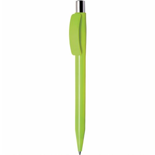 Kugelschreiber 'Pixel uni chrom' (Art.-Nr. CA274352) - Druckkugelschreiber, Schaft und breiter...