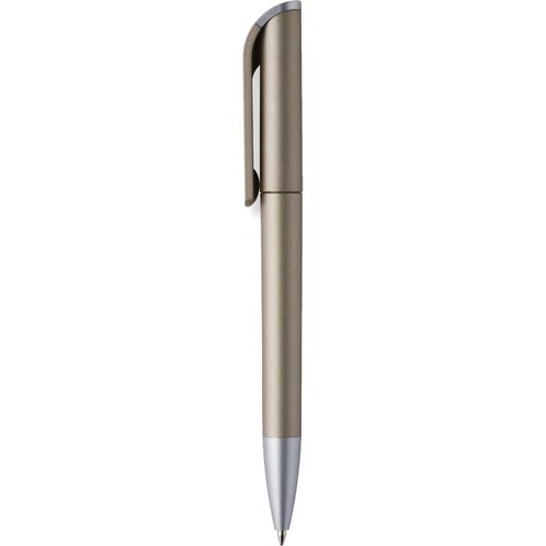 Kugelschreiber 'Tag Metallic Silver' (Art.-Nr. CA288287) - Dreh-Kugelschreiber, Schaft und Oberteil...