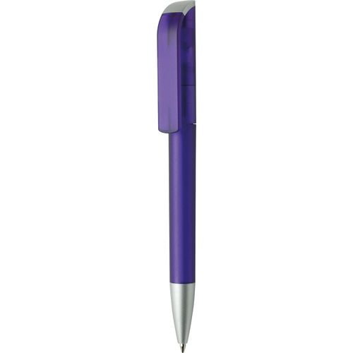 Kugelschreiber 'Tag frost Silver' (Art.-Nr. CA293125) - Dreh-Kugelschreiber, Schaft und Oberteil...