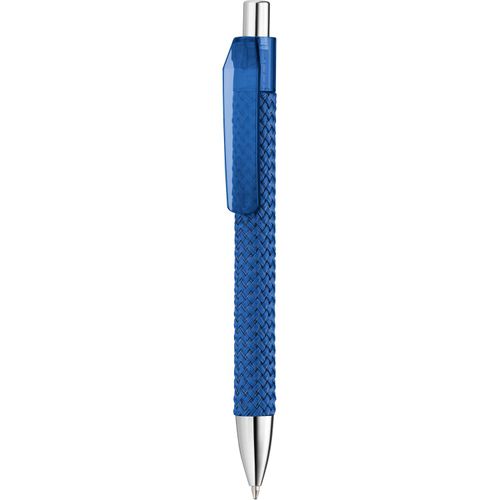 Kugelschreiber 'Fashion transparent' (Art.-Nr. CA309103) - Druckkugelschreiber mit Textiloberfläch...