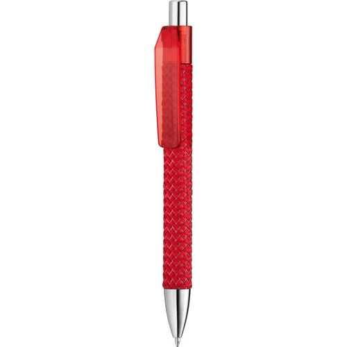 Kugelschreiber 'Fashion transparent' (Art.-Nr. CA349149) - Druckkugelschreiber mit Textiloberfläch...