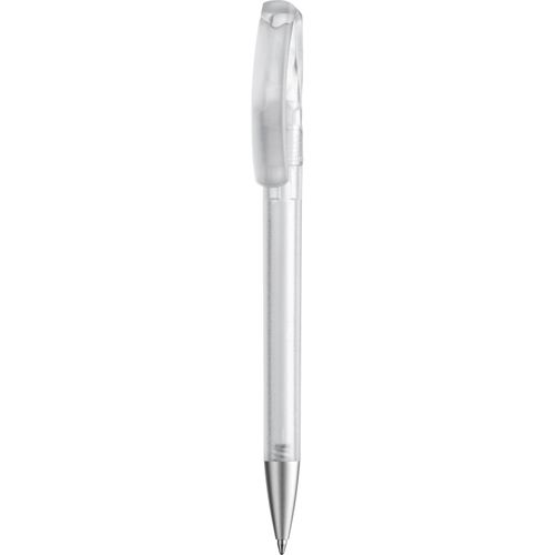 Kugelschreiber 'Tweeter frost Metall' (Art.-Nr. CA362893) - Dreh-Kugelschreiber mit Metallspitze...