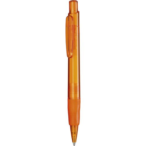 Kugelschreiber 'Helix Grip transparent' (Art.-Nr. CA391926) - Druckkugelschreiber mit Gummimanschette,...
