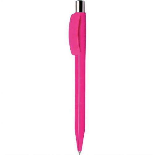 Kugelschreiber 'Pixel uni chrom' (Art.-Nr. CA405549) - Druckkugelschreiber, Schaft und breiter...
