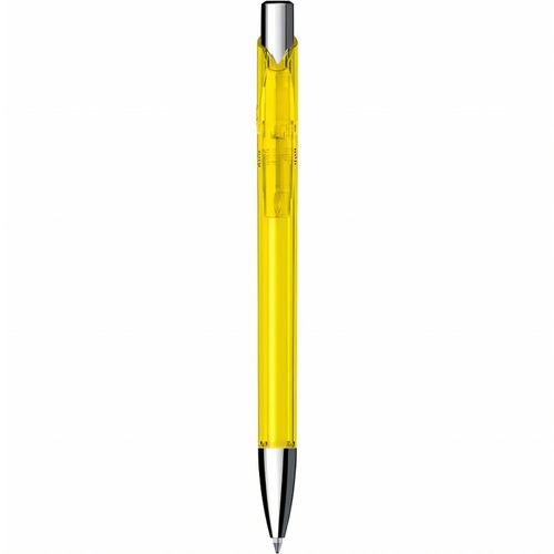 Kugelschreiber 'Jet transparent chrom' (Art.-Nr. CA406677) - Druckkugelschreiber, Schaft und Clip in...