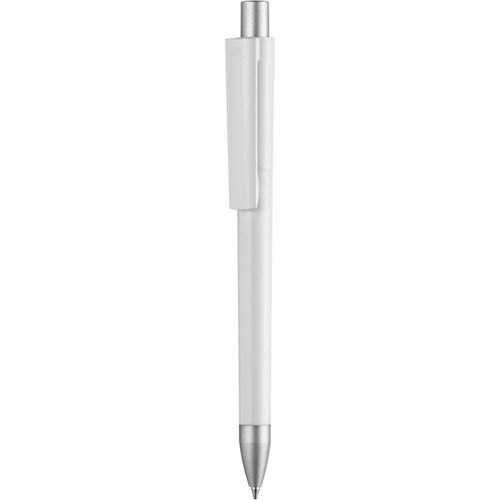 Kugelschreiber 'Cloud solid silver' (Art.-Nr. CA411007) - Druckkugelschreiber, Schaft, Oberteil...
