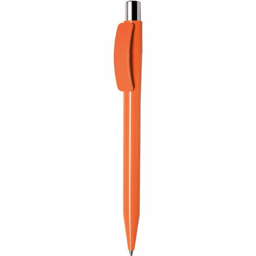 Kugelschreiber 'Pixel uni chrom' (Art.-Nr. CA422405) - Druckkugelschreiber, Schaft und breiter...