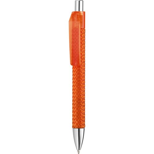 Kugelschreiber 'Fashion transparent' (Art.-Nr. CA440825) - Druckkugelschreiber mit Textiloberfläch...