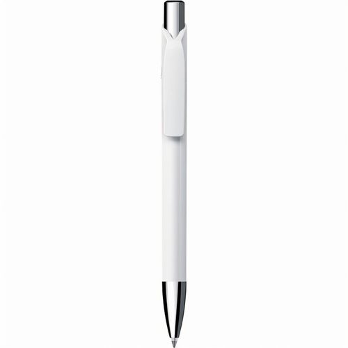 Kugelschreiber 'Jet softtouch chrom' (Art.-Nr. CA486176) - Druckkugelschreiber, Schaft mit gummiert...