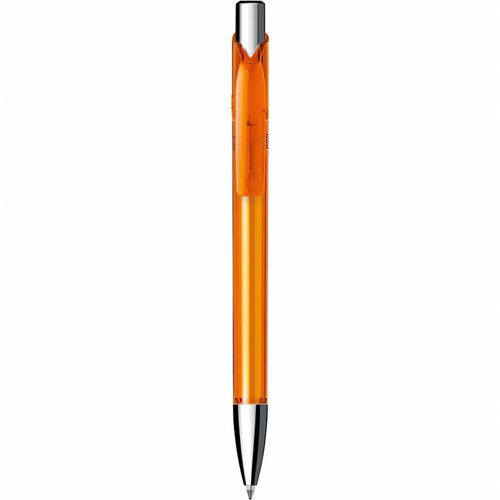 Kugelschreiber 'Jet transparent chrom' (Art.-Nr. CA497015) - Druckkugelschreiber, Schaft und Clip in...