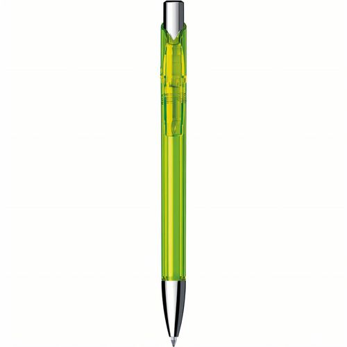 Kugelschreiber 'Jet transparent chrom' (Art.-Nr. CA524257) - Druckkugelschreiber, Schaft und Clip in...