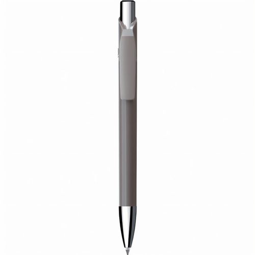 Kugelschreiber 'Jet softtouch chrom' (Art.-Nr. CA530432) - Druckkugelschreiber, Schaft mit gummiert...