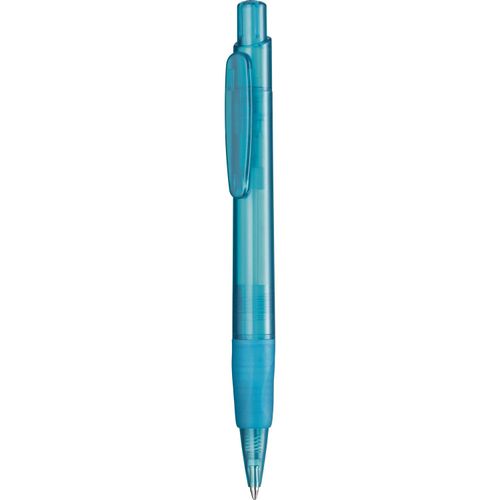Kugelschreiber 'Helix Grip transparent' (Art.-Nr. CA565523) - Druckkugelschreiber mit Gummimanschette,...