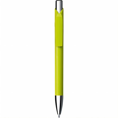 Kugelschreiber 'Jet softtouch chrom' (Art.-Nr. CA588970) - Druckkugelschreiber, Schaft mit gummiert...