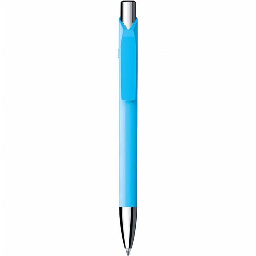 Kugelschreiber 'Jet softtouch chrom' (Art.-Nr. CA603074) - Druckkugelschreiber, Schaft mit gummiert...