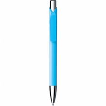 Kugelschreiber 'Jet softtouch chrom' (babyblau) (Art.-Nr. CA603074)