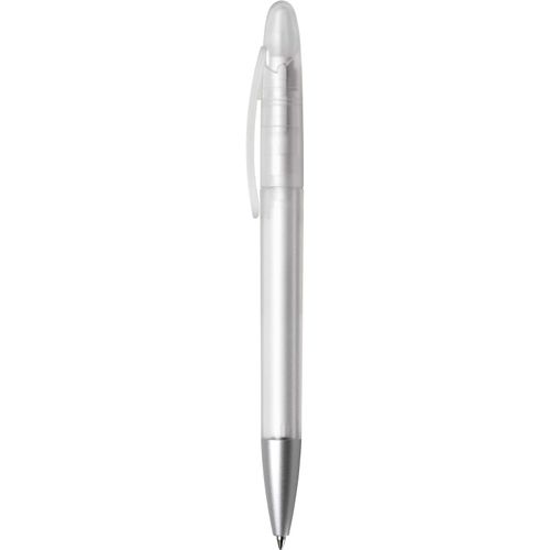 Kugelschreiber 'Icon frost Silver' (Art.-Nr. CA645671) - Dreh-Kugelschreiber, Schaft und Oberteil...