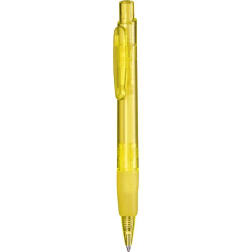Kugelschreiber 'Helix Grip transparent' (Art.-Nr. CA646486) - Druckkugelschreiber mit Gummimanschette,...