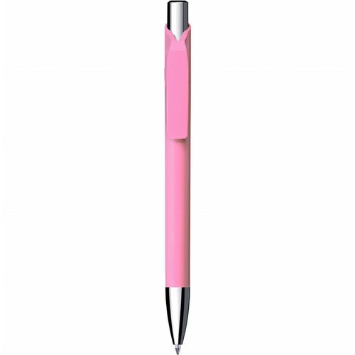 Kugelschreiber 'Jet softtouch chrom' (Art.-Nr. CA658617) - Druckkugelschreiber, Schaft mit gummiert...