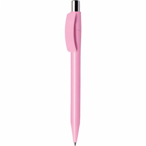 Kugelschreiber 'Pixel uni chrom' (Art.-Nr. CA706952) - Druckkugelschreiber, Schaft und breiter...