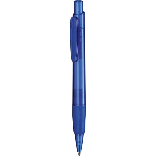 Kugelschreiber 'Helix Grip transparent' (Art.-Nr. CA722776) - Druckkugelschreiber mit Gummimanschette,...