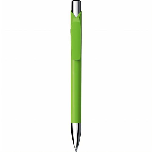 Kugelschreiber 'Jet softtouch chrom' (Art.-Nr. CA743961) - Druckkugelschreiber, Schaft mit gummiert...