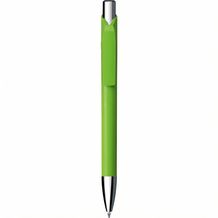 Kugelschreiber 'Jet softtouch chrom' (grün) (Art.-Nr. CA743961)