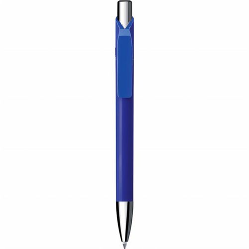 Kugelschreiber 'Jet softtouch chrom' (Art.-Nr. CA753387) - Druckkugelschreiber, Schaft mit gummiert...