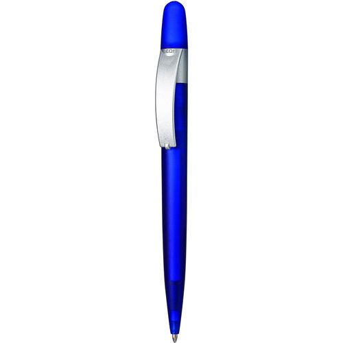Kugelschreiber 'Seon Silver' (Art.-Nr. CA802836) - Druckkugelschreiber mit Gummikappe als...