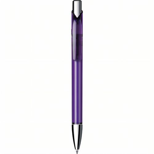 Kugelschreiber 'Jet transparent chrom' (Art.-Nr. CA805647) - Druckkugelschreiber, Schaft und Clip in...