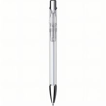 Kugelschreiber 'Jet transparent chrom' (weiß) (Art.-Nr. CA845581)
