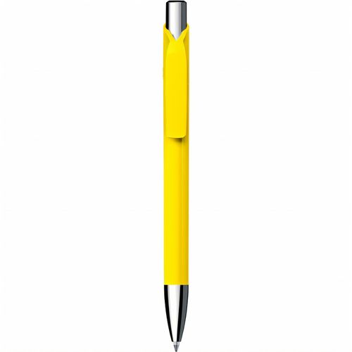 Kugelschreiber 'Jet softtouch chrom' (Art.-Nr. CA845727) - Druckkugelschreiber, Schaft mit gummiert...