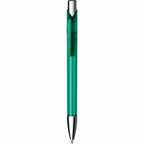 Kugelschreiber 'Jet transparent chrom' (Art.-Nr. CA887299) - Druckkugelschreiber, Schaft und Clip in...