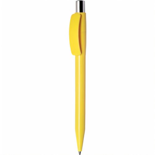 Kugelschreiber 'Pixel uni chrom' (Art.-Nr. CA905438) - Druckkugelschreiber, Schaft und breiter...