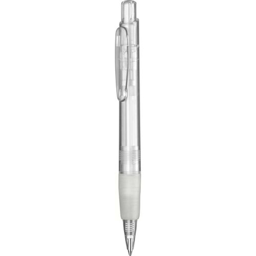 Kugelschreiber 'Helix Grip transparent' (Art.-Nr. CA906752) - Druckkugelschreiber mit Gummimanschette,...