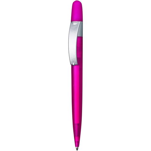 Kugelschreiber 'Seon Silver' (Art.-Nr. CA919831) - Druckkugelschreiber mit Gummikappe als...