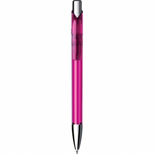 Kugelschreiber 'Jet transparent chrom' (Art.-Nr. CA985850) - Druckkugelschreiber, Schaft und Clip in...