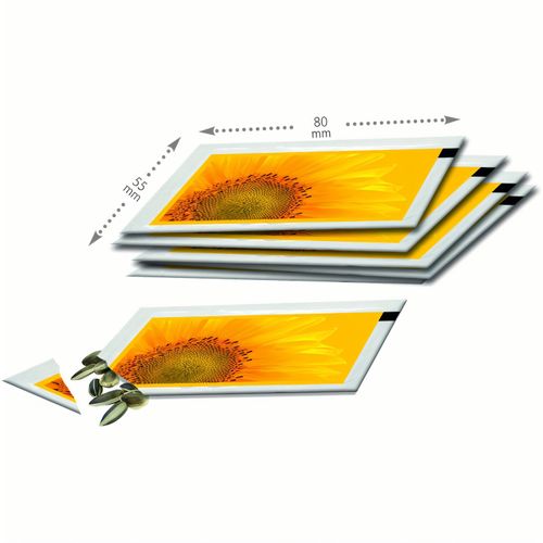Samentütchen Zwergsonnenblume 80 x 55 mm (Art.-Nr. CA055827) - Samentüte Folienverschweißt mit gering...